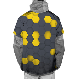 Накидка на куртку 3D с принтом Разноцветные Соты Пчёл в Санкт-Петербурге, 100% полиэстер |  | bees | geometry | hexagon | honeycombs | геометрия | пчёлы | соты | шестиугольник