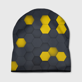 Шапка 3D с принтом Разноцветные Соты Пчёл в Санкт-Петербурге, 100% полиэстер | универсальный размер, печать по всей поверхности изделия | bees | geometry | hexagon | honeycombs | геометрия | пчёлы | соты | шестиугольник