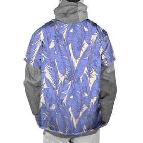Накидка на куртку 3D с принтом Фиолетовые Перья Птиц в Петрозаводске, 100% полиэстер |  | birds | feathers | nature | purple | перья | природа | птицы | фиолетовый