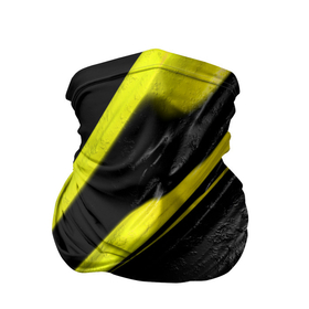 Бандана-труба 3D с принтом Жёлтая и Чёрная Масляная Краска в Тюмени, 100% полиэстер, ткань с особыми свойствами — Activecool | плотность 150‒180 г/м2; хорошо тянется, но сохраняет форму | black | oil | paint | yellow | жёлтый | краска | масло | чёрный