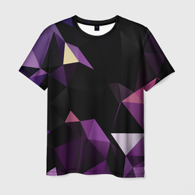 Мужская футболка 3D с принтом Полигональная магия , 100% полиэфир | прямой крой, круглый вырез горловины, длина до линии бедер | Тематика изображения на принте: 3д | polygonal | геометрия | полигональ | полигональный | треугольники