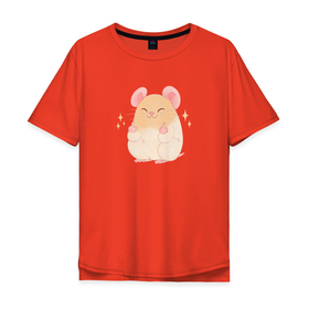 Мужская футболка хлопок Oversize с принтом Дерзкая мышь в Екатеринбурге, 100% хлопок | свободный крой, круглый ворот, “спинка” длиннее передней части | дерзкая | жест | мышь | палец | позитив