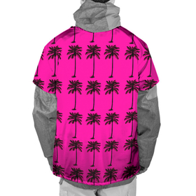 Накидка на куртку 3D с принтом TEXTURE OF PALM TREES IN COLOR в Петрозаводске, 100% полиэстер |  | Тематика изображения на принте: black | colored | деревья | пальмы | цветной | черный