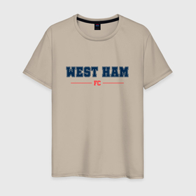 Мужская футболка хлопок с принтом West Ham FC Classic , 100% хлопок | прямой крой, круглый вырез горловины, длина до линии бедер, слегка спущенное плечо. | club | football | ham | logo | west | west ham | вест | клуб | лого | мяч | символ | спорт | футбол | футболист | футболисты | футбольный | хэм