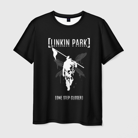 Мужская футболка 3D с принтом Linkin Park One step closer в Кировске, 100% полиэфир | прямой крой, круглый вырез горловины, длина до линии бедер | linkin park | альтернативный рок | линкин парк | лого | логотип | метал | ню метал | поп | поп рок | рок | рок группа | рэп метал | электроник рок