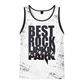 Мужская майка 3D с принтом Linkin Park BEST ROCK в Кировске, 100% полиэстер | круглая горловина, приталенный силуэт, длина до линии бедра. Пройма и горловина окантованы тонкой бейкой | linkin park | альтернативный рок | линкин парк | лого | логотип | метал | ню метал | поп | поп рок | рок | рок группа | рэп метал | электроник рок