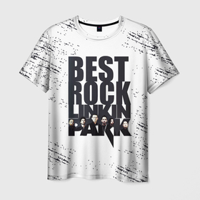 Мужская футболка 3D с принтом Linkin Park BEST ROCK в Тюмени, 100% полиэфир | прямой крой, круглый вырез горловины, длина до линии бедер | linkin park | альтернативный рок | линкин парк | лого | логотип | метал | ню метал | поп | поп рок | рок | рок группа | рэп метал | электроник рок