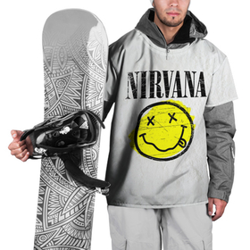 Накидка на куртку 3D с принтом Nirvana логотип гранж в Екатеринбурге, 100% полиэстер |  | Тематика изображения на принте: nirvana | гранж | группа | курт кобейн | логотип | музыка | нирвана | рок | рок группа
