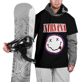 Накидка на куртку 3D с принтом Nirvana гранж в Екатеринбурге, 100% полиэстер |  | nirvana | гранж | группа | курт кобейн | логотип | музыка | нирвана | рок | рок группа