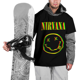 Накидка на куртку 3D с принтом Nirvana глитч в Екатеринбурге, 100% полиэстер |  | nirvana | глитч | гранж | группа | курт кобейн | логотип | музыка | нирвана | рок | рок группа