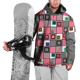 Накидка на куртку 3D с принтом Розовый геометрический узор Geometric shapes в Новосибирске, 100% полиэстер |  | geometric pattern | geometric shapes | pink | геометрические фигуры | геометрический узор | розовый