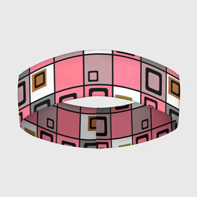 Повязка на голову 3D с принтом Розовый геометрический узор Geometric shapes в Санкт-Петербурге,  |  | geometric pattern | geometric shapes | pink | геометрические фигуры | геометрический узор | розовый
