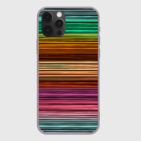 Чехол для iPhone 12 Pro с принтом Multicolored thin stripes Разноцветные полосы в Тюмени, силикон | область печати: задняя сторона чехла, без боковых панелей | multicolored | striped pattern | thin stripes | линии | полосатый узор | разноцветные полосы | разноцветный
