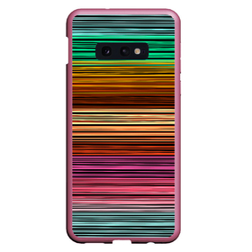Чехол для Samsung S10E с принтом Multicolored thin stripes Разноцветные полосы , Силикон | Область печати: задняя сторона чехла, без боковых панелей | multicolored | striped pattern | thin stripes | линии | полосатый узор | разноцветные полосы | разноцветный