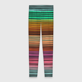 Леггинсы 3D с принтом Multicolored thin stripes Разноцветные полосы , 80% полиэстер, 20% эластан | Эластичный пояс, зауженные к низу, низкая посадка | multicolored | striped pattern | thin stripes | линии | полосатый узор | разноцветные полосы | разноцветный