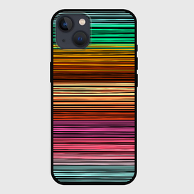 Чехол для iPhone 13 с принтом Multicolored thin stripes Разноцветные полосы в Санкт-Петербурге,  |  | multicolored | striped pattern | thin stripes | линии | полосатый узор | разноцветные полосы | разноцветный