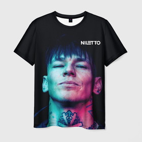 Мужская футболка 3D с принтом Нилетто   модная музыка в Новосибирске, 100% полиэфир | прямой крой, круглый вырез горловины, длина до линии бедер | niletto | данил прытков | любимка | музыка | нилетто | поп