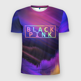 Мужская футболка 3D Slim с принтом BLACKPINK | COLORS в Петрозаводске, 100% полиэстер с улучшенными характеристиками | приталенный силуэт, круглая горловина, широкие плечи, сужается к линии бедра | black  pink | black pink | blackpink | jennie | jisoo | k pop | lalisa | группа | к поп | корейская группа | розовый | черный
