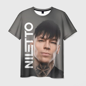 Мужская футболка 3D с принтом Нилетто Niletto , 100% полиэфир | прямой крой, круглый вырез горловины, длина до линии бедер | niletto | данил прытков | музыка | нилетто | певец | поп