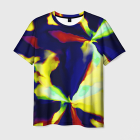 Мужская футболка 3D с принтом Разноцветный вспышка в Курске, 100% полиэфир | прямой крой, круглый вырез горловины, длина до линии бедер | абстракция | путешествие | разноцветная вспышка | разноцветное пятно | разноцветный взрыв
