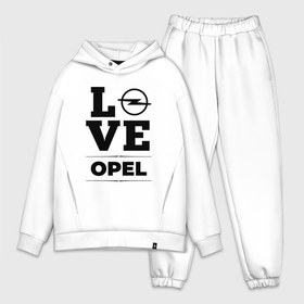 Мужской костюм хлопок OVERSIZE с принтом Opel Love Classic в Екатеринбурге,  |  | auto | brand | logo | love | opel | symbol | авто | бренд | лого | опель | символ