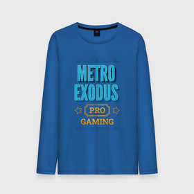 Мужской лонгслив хлопок с принтом Игра Metro Exodus PRO Gaming в Тюмени, 100% хлопок |  | exodus | logo | metro | metro exodus | pro | игра | игры | лого | логотип | метро | символ | эксодус