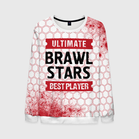 Мужской свитшот 3D с принтом Brawl Stars: красные таблички Best Player и Ultimate в Белгороде, 100% полиэстер с мягким внутренним слоем | круглый вырез горловины, мягкая резинка на манжетах и поясе, свободная посадка по фигуре | brawl | brawl stars | logo | stars | ultimate | бравл | игра | игры | краска | краски | лого | логотип | символ | старс