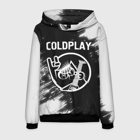Мужская толстовка 3D с принтом Coldplay | КОТ | Краска в Санкт-Петербурге, 100% полиэстер | двухслойный капюшон со шнурком для регулировки, мягкие манжеты на рукавах и по низу толстовки, спереди карман-кенгуру с мягким внутренним слоем. | band | coldplay | metal | rock | группа | колдплей | кот | краска | рок