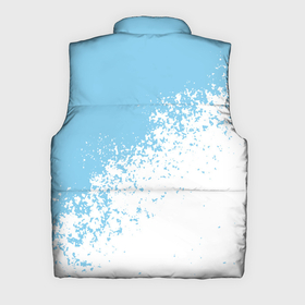 Мужской жилет утепленный 3D с принтом manchester city   белые брызги на голубом фоне ,  |  | city | club | footbal | logo | manchester | знак | клуб | логотип | логотипы | манчестер | символ | символы | сити | форма | футбол | футбольная | футбольный