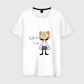 Мужская футболка хлопок с принтом full of neco arc в Курске, 100% хлопок | прямой крой, круглый вырез горловины, длина до линии бедер, слегка спущенное плечо. | anime | art | memes | necoarc | tsukihime