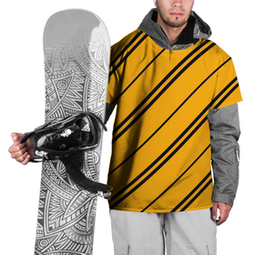 Накидка на куртку 3D с принтом Полосы желтые черные в Санкт-Петербурге, 100% полиэстер |  | абстракция | геометрия | линии | полосы | ткань