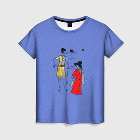 Женская футболка 3D с принтом Модницы в тренде в Белгороде, 100% полиэфир ( синтетическое хлопкоподобное полотно) | прямой крой, круглый вырез горловины, длина до линии бедер | девушки | женщины | мода | одежда | ретро