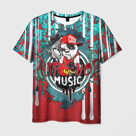 Мужская футболка 3D с принтом Hip hop   Music , 100% полиэфир | прямой крой, круглый вырез горловины, длина до линии бедер | art | hip | hop | music | panda | детский | краски | крвсочный | летний | медведь | музыка | панда | подтеки | рисунок | хипхоп | яркий