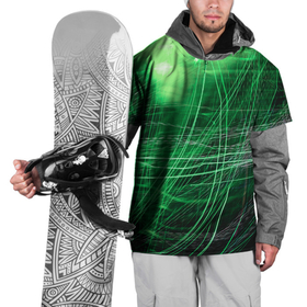 Накидка на куртку 3D с принтом Неоновые волны и линии   Зелёный в Тюмени, 100% полиэстер |  | abstraction | art | artwork | colorful | colors | lines | neon | surrealism | waves | абстракция | арт | волны | искусство | линии | неон | разноцветный | сюрреализм | цвета
