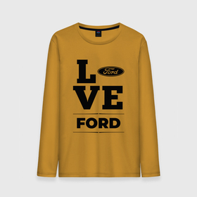 Мужской лонгслив хлопок с принтом Ford Love Classic в Кировске, 100% хлопок |  | Тематика изображения на принте: auto | brand | ford | logo | love | symbol | авто | бренд | лого | символ | форд