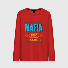 Мужской лонгслив хлопок с принтом Игра Mafia PRO Gaming , 100% хлопок |  | logo | mafia | pro | игра | игры | лого | логотип | мафия | символ