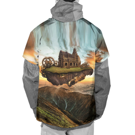 Накидка на куртку 3D с принтом Горный пейзаж в стиле Стимпанк в Курске, 100% полиэстер |  | clouds | gears | hut | landscape | mountains | nature | sky | steampunk | горы | небо | облака | пейзаж | природа | стимпанк | хижина | шестерёнки