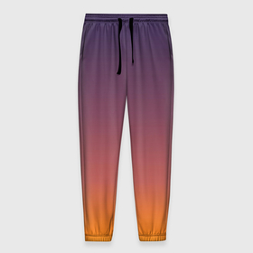 Мужские брюки 3D с принтом Sunset Gradient , 100% полиэстер | манжеты по низу, эластичный пояс регулируется шнурком, по бокам два кармана без застежек, внутренняя часть кармана из мелкой сетки | градиент | закат | минимализм | переливы | переходы