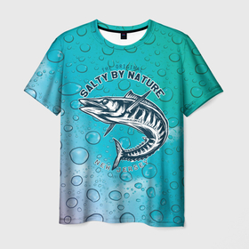 Мужская футболка 3D с принтом Рыбалка  New  Jersey в Тюмени, 100% полиэфир | прямой крой, круглый вырез горловины, длина до линии бедер | new jersey | ловля рыбы | рыба | рыбак | рыбалка