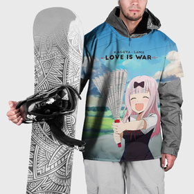 Накидка на куртку 3D с принтом Love  is  war в Санкт-Петербурге, 100% полиэстер |  | 