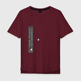Мужская футболка хлопок Oversize с принтом Заливка Photoshop в Кировске, 100% хлопок | свободный крой, круглый ворот, “спинка” длиннее передней части | designer | photoshop | ps | графический дизайнер | дизайнер | минимализм | фотошоп