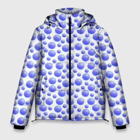 Мужская зимняя куртка 3D с принтом Мелкий голубой несимметричный горох в Тюмени, верх — 100% полиэстер; подкладка — 100% полиэстер; утеплитель — 100% полиэстер | длина ниже бедра, свободный силуэт Оверсайз. Есть воротник-стойка, отстегивающийся капюшон и ветрозащитная планка. 

Боковые карманы с листочкой на кнопках и внутренний карман на молнии. | 3д | горох | горошек | неон | несимметричный | подсветка | рандомный | сфера | шар