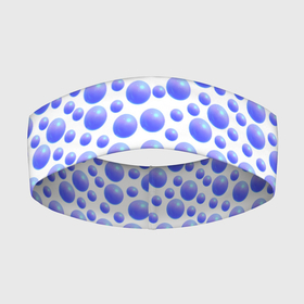 Повязка на голову 3D с принтом Мелкий голубой несимметричный горох в Курске,  |  | 3д | горох | горошек | неон | несимметричный | подсветка | рандомный | сфера | шар