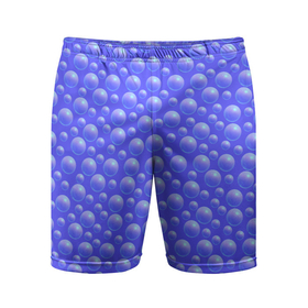Мужские шорты спортивные с принтом Сине голубые морские пузырьки 3д в Курске,  |  | 3д | в тренде | геометрия | горошек | модный | неон | паттерн | подсветка | синий | сфера | шар