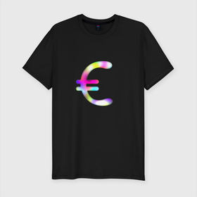 Мужская футболка хлопок Slim с принтом Европейское евро , 92% хлопок, 8% лайкра | приталенный силуэт, круглый вырез ворота, длина до линии бедра, короткий рукав | currency | euro | валюта | деньги | евро | европейская валюта | монеты | символ | символ евро