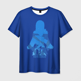 Мужская футболка 3D с принтом Тени Е Лань в Тюмени, 100% полиэфир | прямой крой, круглый вырез горловины, длина до линии бедер | genshin impact | арт | е лань | нитки | призрачная орхидея | рисунок | тени