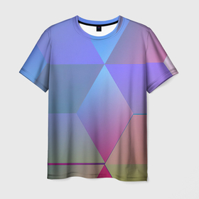 Мужская футболка 3D с принтом Крупные квадраты в Тюмени, 100% полиэфир | прямой крой, круглый вырез горловины, длина до линии бедер | арт | вектор | векторный рисунок | геометрические фигуры | геометрия | квадрат | квадраты | рисунок