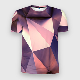 Мужская футболка 3D Slim с принтом Кристальная мозаика , 100% полиэстер с улучшенными характеристиками | приталенный силуэт, круглая горловина, широкие плечи, сужается к линии бедра | арт | вектор | векторный рисунок | геометрические фигуры | геометрия | рисунок