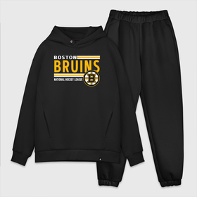 Мужской костюм хлопок OVERSIZE с принтом NHL Boston Bruins Team в Екатеринбурге,  |  | black | boston | bruins | hockey | ice | logo | nhl | sport | usa | бостон | брюинз | кубок | логотип | нхл | спорт | стэнли | хоккей