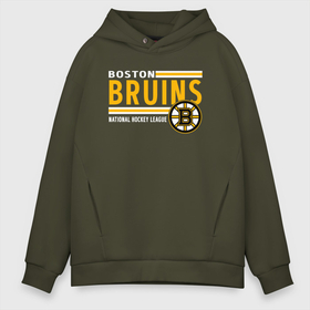 Мужское худи Oversize хлопок с принтом NHL Boston Bruins Team в Тюмени, френч-терри — 70% хлопок, 30% полиэстер. Мягкий теплый начес внутри —100% хлопок | боковые карманы, эластичные манжеты и нижняя кромка, капюшон на магнитной кнопке | Тематика изображения на принте: black | boston | bruins | hockey | ice | logo | nhl | sport | usa | бостон | брюинз | кубок | логотип | нхл | спорт | стэнли | хоккей
